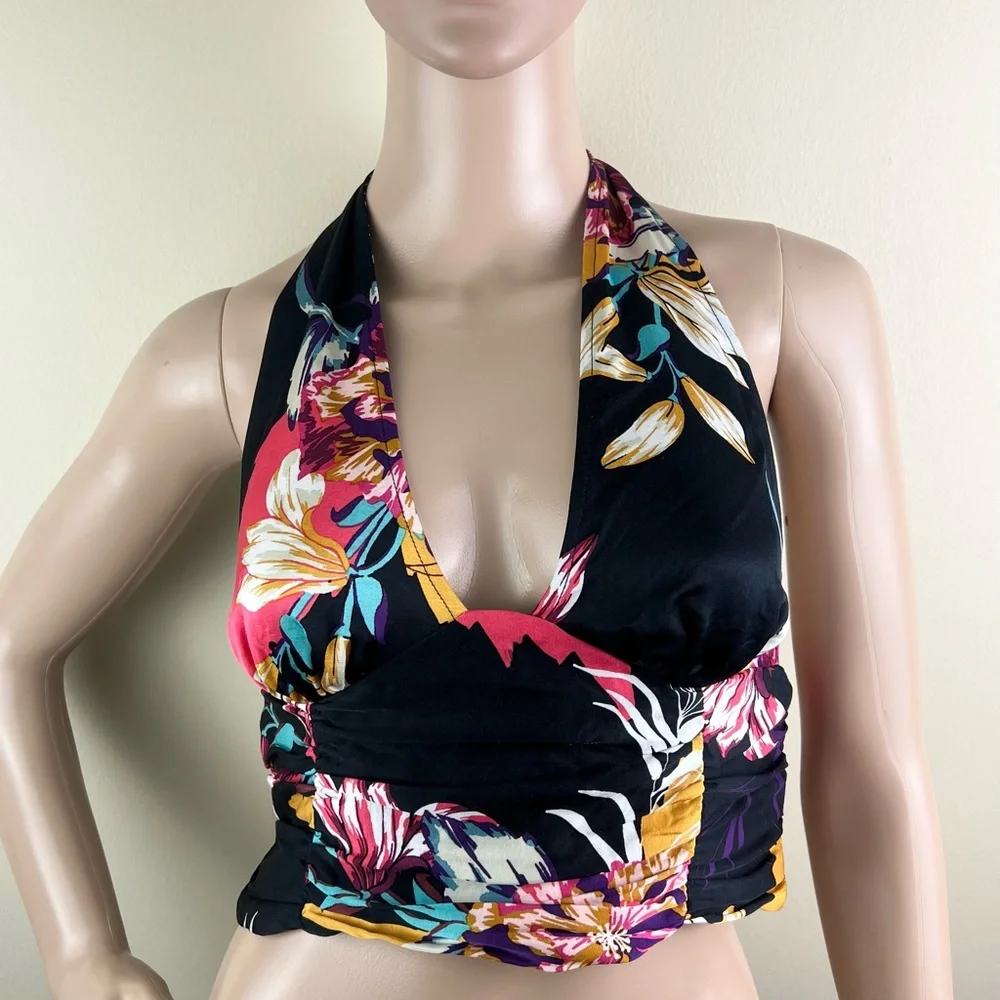 FREE PEOPLE REVOLVE PRINTED HALTER TOP - Picture 2 of 4